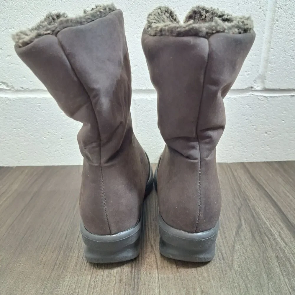 Toe Warmers Winter Snow Boots  Dark Brown Insulated Snow Boots‎ Women's Size 6N